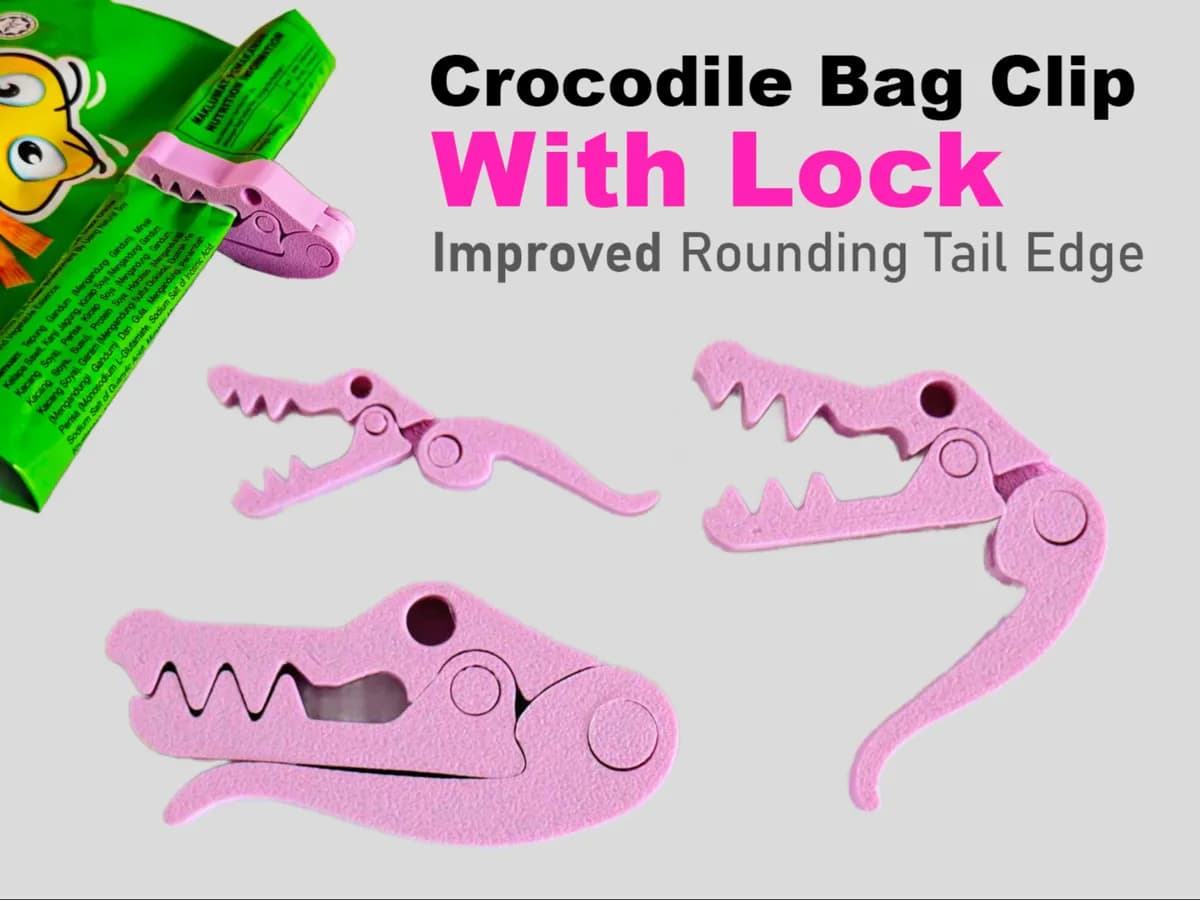 Prendedor de Sacos Crocodilo