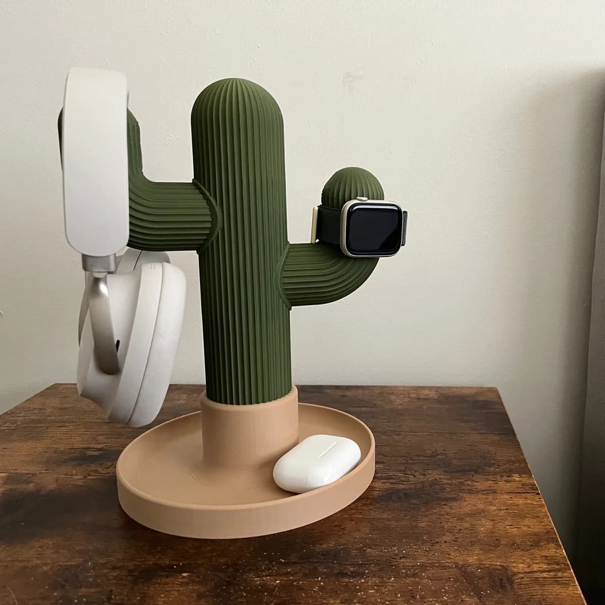 Suporte para Fones de Ouvido em Formato de Cacto