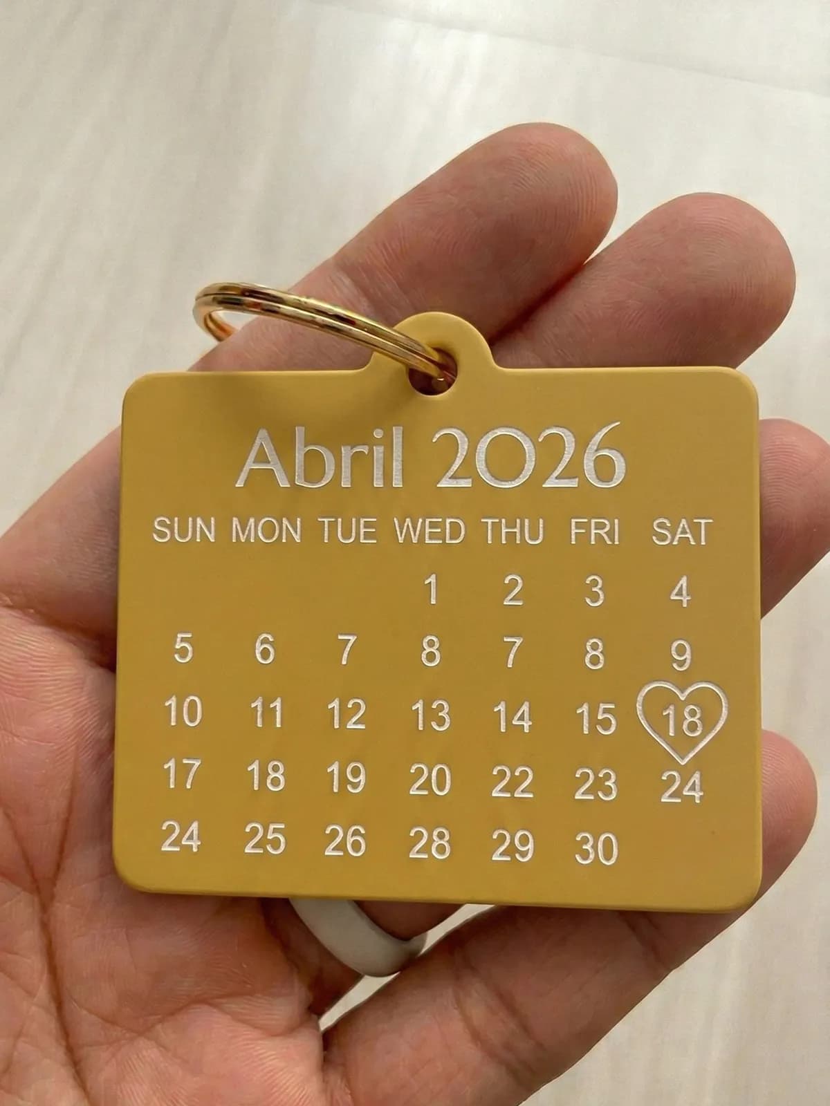 Chaveiro de Calendário Personalizável
