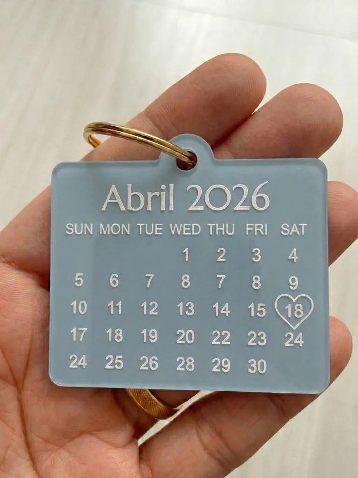 Chaveiro de Calendário Personalizável