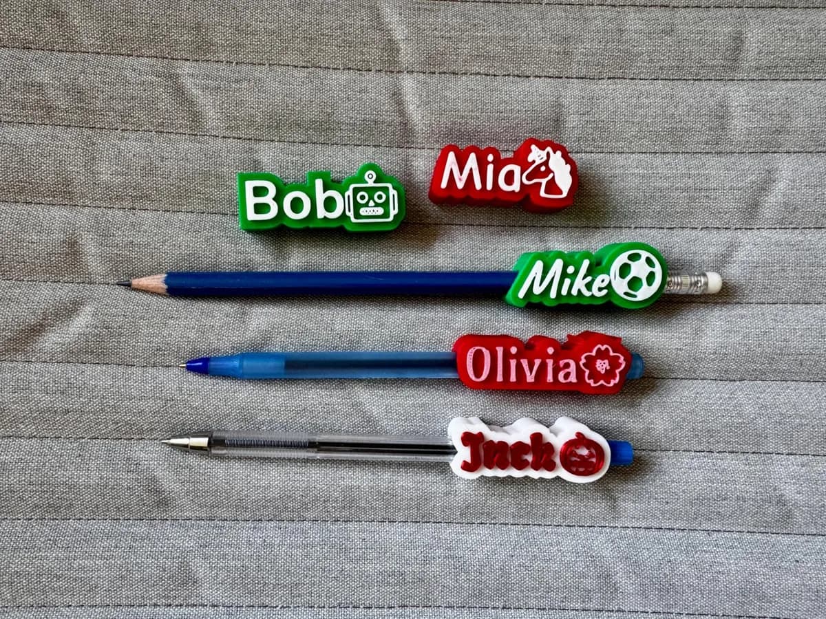 Topo de Nome para Lápis e Canudo