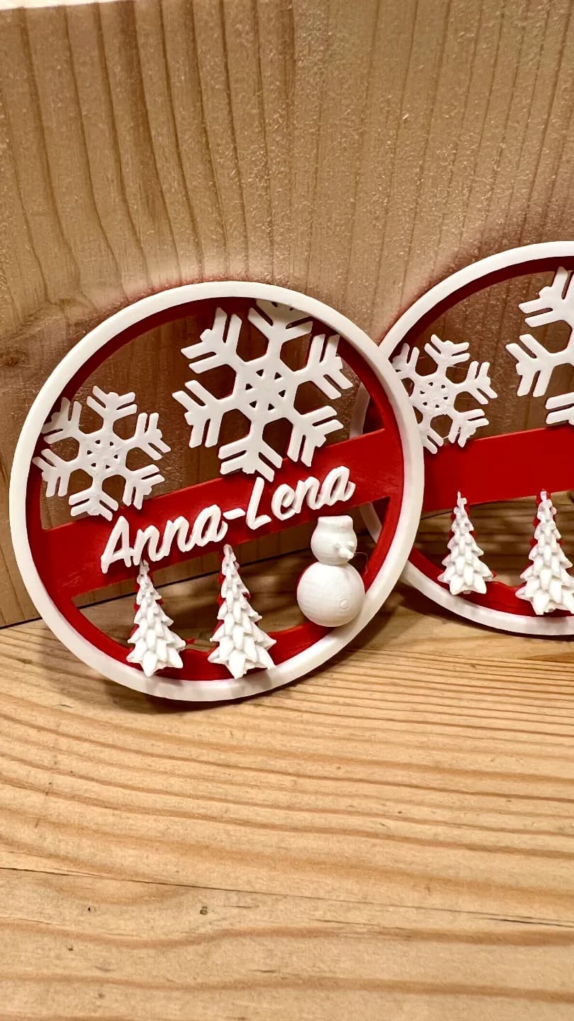 Tag de Presente de Natal com Nome