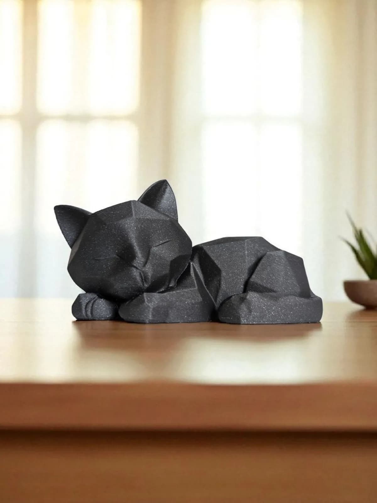 Gatinho Dormindo Low Poly