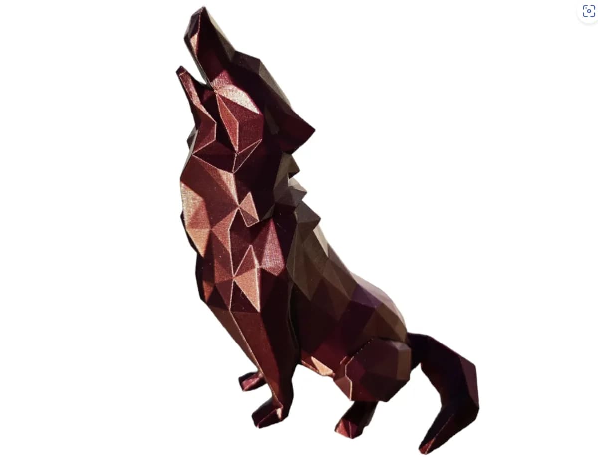 Lobo Uivante Low Poly