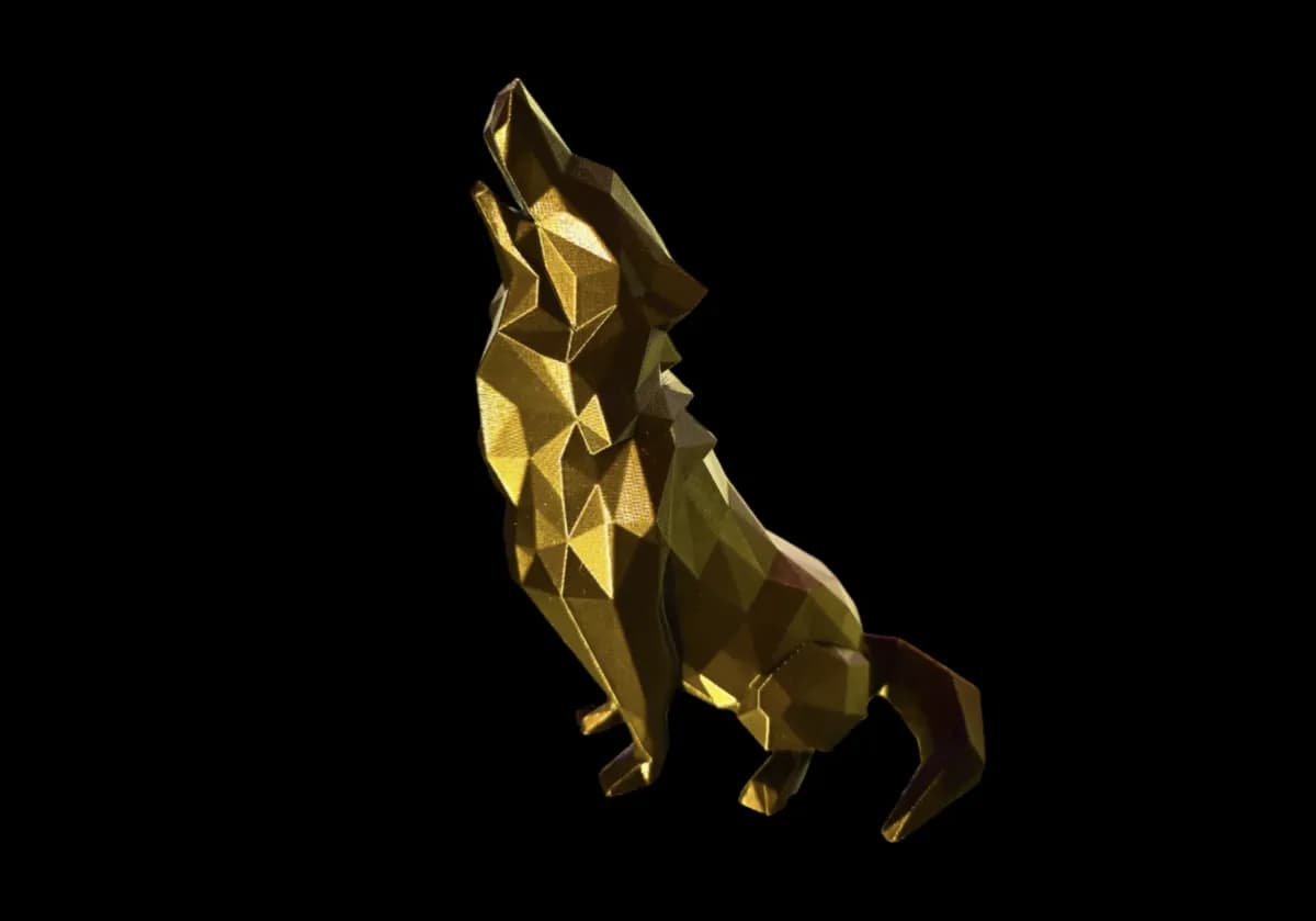 Lobo Uivante Low Poly