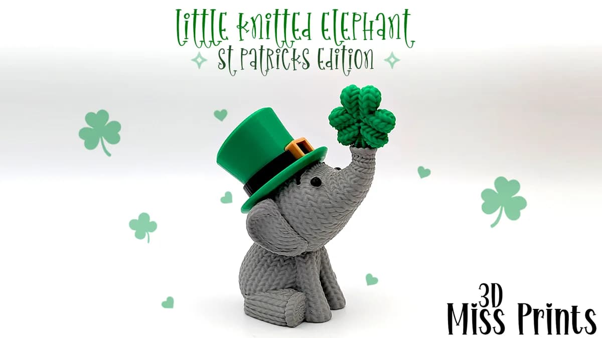 Elefante de Tricô com Coração